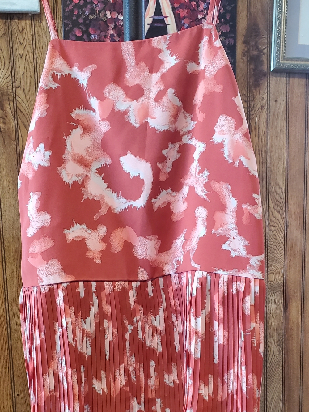 Nine West Coral and White Printed Camisole